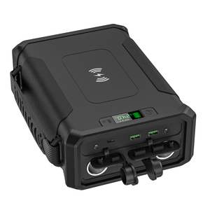 Batterie externe solaire chauffante étanche à charge rapide sans fil 12V pour allume-cigare 100000mAh avec double port USB - Product Image 1