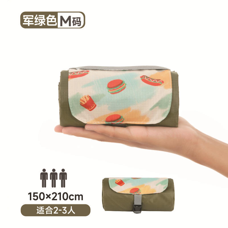 แฮมเบอร์เกอร์สีเขียวทหาร 150*210CM