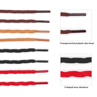 Nouveau design de lacets pour bottes de randonnée personnalisés lacets ronds à rayures bicolores lacets tressés en corde solide