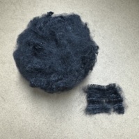 Fibre de polyester noire recyclée à bas prix pour géotextile et matériaux d'intérieur automobile