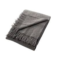 Couverture d'hôtel tissée en tricot épais mexicain tout en laine douce et personnalisée Couverture en laine à carreaux avec franges pour canapé-lit