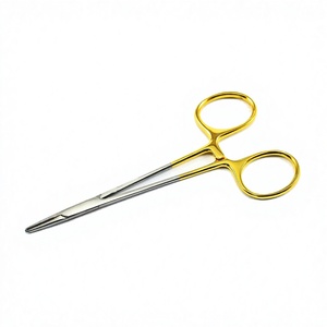 Portaagujas Curvo Heaney de 18 cm con Mango Dorado de Acero Inoxidable, Instrumento Quirúrgico Reutilizable con Certificación CE Clase II para Cirugía General - Product Image 2