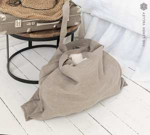 Bolsa de lino personalizada al por mayor 21x12x6 "| 50x30x14cm bolsa de compras ecológica rústica con colores personalizados regalo/uso en fiestas - Product Image 1