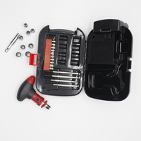 Kit d'outils portable avec lampe de poche, jeu de tournevis manuels et embouts de douilles, étui à outils de réparation de précision pour la maison et le camping