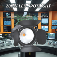 Projecteur de Théâtre Fresnel LED 200W Moderne pour Hôtels avec Fonctions de Contrôle DMX Corps en Aluminium