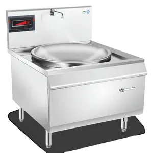 10KW 30KW Kualitas Tinggi Kompor Induksi Komersial Wok Kompor Stainless Steel Single Burner Kompor Tanam dengan Jerman IGBT