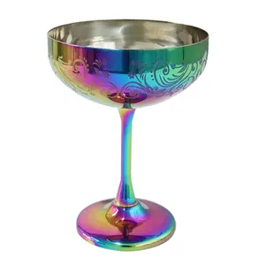 Kurşunsuz kristal renkli kabartmalı şarap bardağı Goblets Vintage cam şarap içme bardakları fincan eski şarap bardağı es