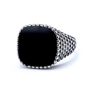 Anillos de Resina Epoxi y Acero Inoxidable para Hombre, al por Mayor, Forma Cuadrada, Joyería para Bodas, Compromisos, Fiestas, Aniversarios, Estilo Punk - Product Image 2