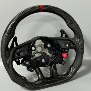 Volant en carbone <span class=keywords><strong>S</strong></span>-<span class=keywords><strong>Line</strong></span> avec bouton de démarrage pour <span class=keywords><strong>Audi</strong></span> Q8 SQ8 A3 8v A4 B8 B9 <span class=keywords><strong>A5</strong></span> A6 C7 A7 S3 S4 RS3 RS5 RS7 RS6 C8 - Product Image 6