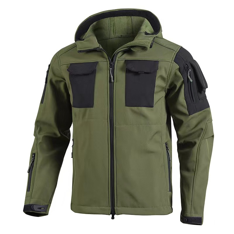 Men s Outdoor Coat Hood Tactical