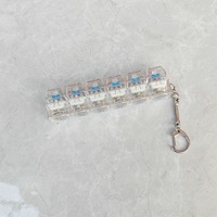 Clavier électronique lumineux créatif en acrylique à 6 boutons, jouet de décompression mécanique anti-stress