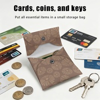 Nouveau porte-cartes et porte-monnaie pliable en PU à motif floral hawaïen, personnalisable, design unisexe tendance pour cartes et pièces de monnaie en voyage