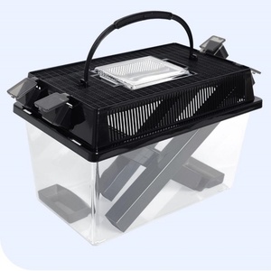 Boîte de terrarium écologique pour animaux d'escalade, pour grillons, crabes, insectes, avec double ouverture respirante, boîte d'alimentation - Product Image 4