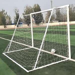 But de football de jardin avec filet, portable, blanc, en HDPE et structure en acier - Product Image 4