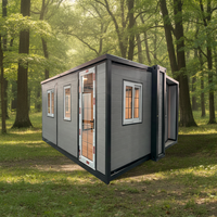 Maison conteneur extensible de 20 pieds à installation facile, maison préfabriquée mobile, 2 à 5 chambres, design moderne, bureau à domicile, hôtel