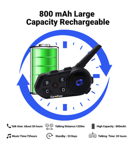 Nouveau kit d'intercom pour casque de moto <span class=keywords><strong>Europhone</strong></span> S6-1200M ABS, communication longue portée, étanche, bidirectionnel, pour 6 personnes - Product Image 6