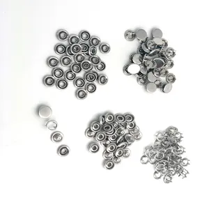 Silver spring prong Snap Fasteners Marine Grade stainless steel metal Snap Buttons for clothes Leather baby diaper