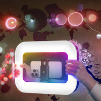 Lampe vidéo annulaire LED RVB portable pour Smartphone Vlogging extérieur avec support stabilisateur et trépied pour téléphone