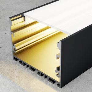 Perfil de aluminio lacado negro de 2 metros, resistente a la corrosión, ideal para estructuras y acabados decorativos. - Product Image 1