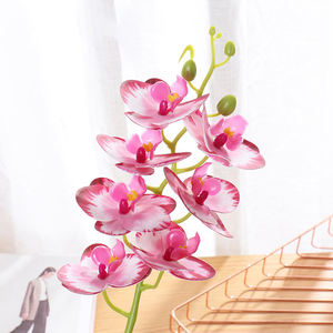 O-X5551 도매 홈 웨딩 장식 난초 식물 인공 나비 꽃 핑크 화이트 난초 꽃 인공 홈 난초 - Product Image 6