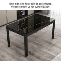 Table à manger rectangulaire en verre trempé de luxe, best-seller, écologique, durable, mobilier contemporain pour la maison, l'école et l'atelier
