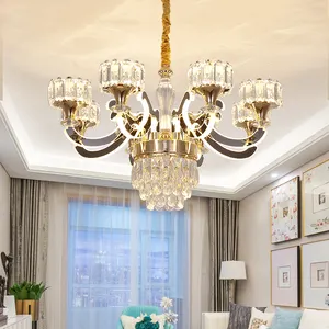 2022 New Design Living Room Luxury Crystal Chandeliers Pendant Lights Guzhen Led Hanging Lights