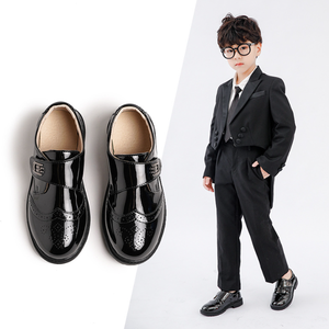 2025 coréen Vintage <span class=keywords><strong>petit</strong></span> garçon chaussures en cuir PU <span class=keywords><strong>petit</strong></span> garçon appartements enfants enfants chaussures - Product Image 3
