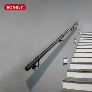 ROTHLEY Wall Support Hand Railings Outdoor Indoor Steps Tubular Hand Rail Kit Stainless Steel Removable Wall Mount Handrail