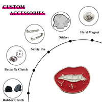 Stock en gros rose Girly métal broche Badges INS-Style mode élément émail téléphone autocollants pull veste broches décor personnalisé