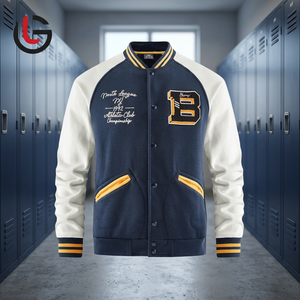 Vintage Apparel Baseball College Student Varsity <b>Jacket</b> Letterman with Grey Wool Body and <b>White</b> Leather Sleeve <b>Jacket</b> For <b>Men</b> - Product Image 4