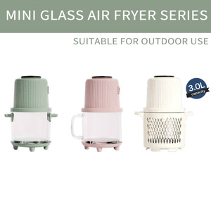 267163 700W Vente en gros Nouvelle <span class=keywords><strong>friteuse</strong></span> à air compacte 3L, mini <span class=keywords><strong>friteuse</strong></span> électrique en verre 3 litres - Product Image 5