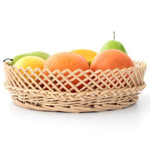 Woven Willow <b>Baskets</b> Round Storage Fruit Vegetable <b>Basket</b> Natural Color Handmade - Product Image 5