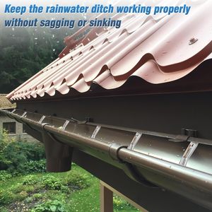 6インチ プレミアムコーティングアルミ合金製 モダンクイックスクリュー屋根雨どいハンガーブラケット - Product Image 3