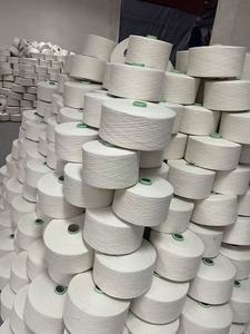 Ne 10/1-Ne 21s/1 Textile Raw Material Knitting Weaving Recycled Open End Soft Regenerated Cotton Polyester <b>Yarn</b> For Knitting - Product Image 6