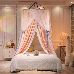 Filet de rideau suspendu princesse cerceau rond lit transparent <span class=keywords><strong>moustiquaire</strong></span> pour lit King Size lit à baldaquin - Product Image 6