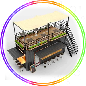 Casa Container Prefabbricata Moderna da 20 Piedi per Bar della Birra, Negozio Pop-up, Caffetteria, Container per Caffè - Product Image 6