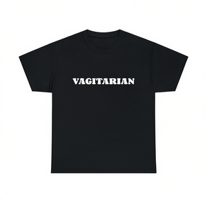 T-shirt Unisex Nera Vagitariana Girocollo a Maniche Corte per Adulti - Abbigliamento Promozionale - Product Image 3
