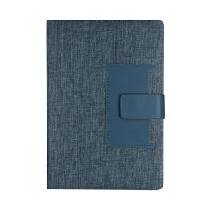 New Arrival Eco-Friendly 300D RPET <b>A5</b> Hard Cover Notebook Personalized Logo <b>Notepad</b> with PU Pocket Rigid Closures for Office Use - Product Image 4