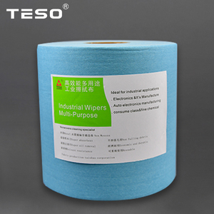 Cho sontara dùng một lần tẩy dầu mỡ wipers spunlace không dệt công nghiệp tự động làm sạch vải creped wipers - Product Image 5