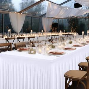 Manteles Rectangulares de Poliéster Blancos Personalizados al por Mayor, Económicos, para Fiestas, Bodas y Eventos - Product Image 4