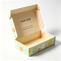 Boîte d'expédition personnalisée avec logo, taille sur mesure, pour petits cadeaux, emballage de haute qualité, boîte cadeau avec impression à l'encre de soja