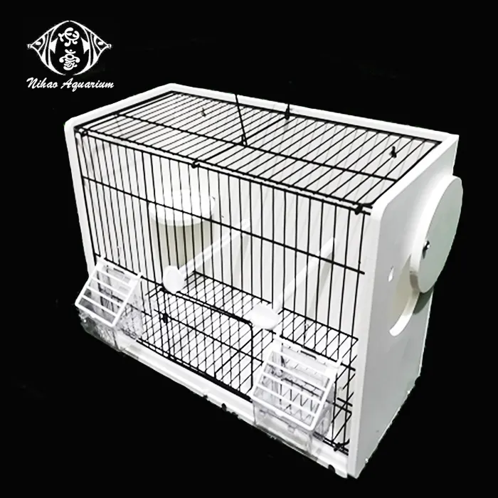 Custom Wholesale Iron Wire Bird Cage White PVC Background Cage for Birds Photography