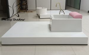 Bain de pieds de massage <span class=keywords><strong>professionnel</strong></span> plate-forme de pédicure en bois blanc bol de pédicure avec 7 couleurs Led baignoire spa pour pieds - Product Image 4