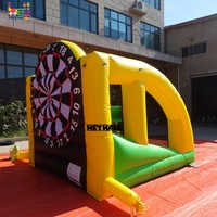 Jeu de sport gonflable commercial en PVC 2-en-1 : tir et lancer de ballon de basket pour le plaisir