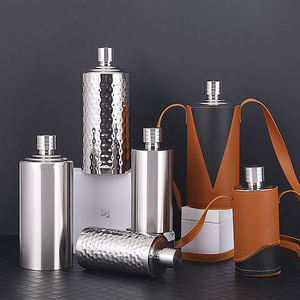 Premium Shinny Glossy Golden Rose <span class=keywords><strong>Whisky</strong></span> <span class=keywords><strong>Macallan</strong></span> 17oz Petaca de metal Multifunctton Frasco redondo de acero inoxidable de gran capacidad - Product Image 6