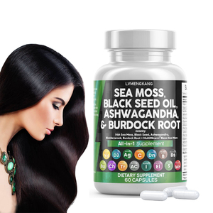 OEM Hot Sale Shilajit Seamoss Capsule Sea <strong>Moss</strong> Black Seed Oil Ashwagandha Ginger Shilajit Sea <strong>Moss</strong> Capsules Supplement - Product Image 1