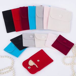 Bolsas para Joyería con Logotipo Personalizado, Bolsa de Almacenamiento para Joyería con Cierre a Presión, Bolsa de Regalo para Collares de Terciopelo de Doble Cara, Multitamaño - Product Image 1