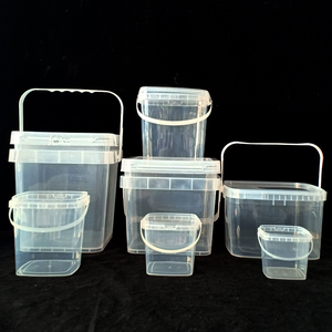 Emballage <span class=keywords><strong>de</strong></span> seaux en plastique carrés d'alimentation recyclable baril <span class=keywords><strong>de</strong></span> stockage en gros avec poignée et couvercle - Product Image 4