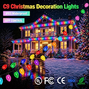 หลอดไฟ LED C9 24V สำหรับตกแต่งคริสต์มาส สีขาวอบอุ่น กันน้ำ IP65 ไฟประดับ RGBW เปลี่ยนสีได้ สำหรับสวนเชิงพาณิชย์ - Product Image 1