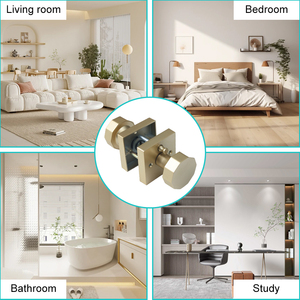 Bedroom Privacy Round Zinc Alloy <strong>Door</strong> <strong>Knob</strong> Luxury Modern Interior <strong>Door</strong> Handle Apartment Easy Installation Factory Supply - Product Image 4